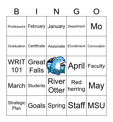 Convocation Bingo Card