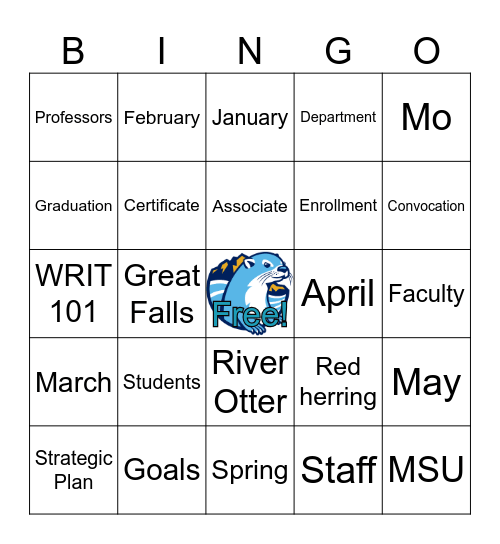 Convocation Bingo Card