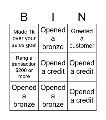 MACYS BINGO! Bingo Card