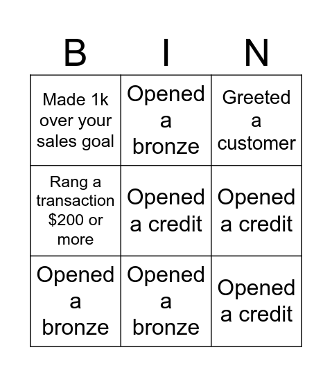 MACYS BINGO! Bingo Card