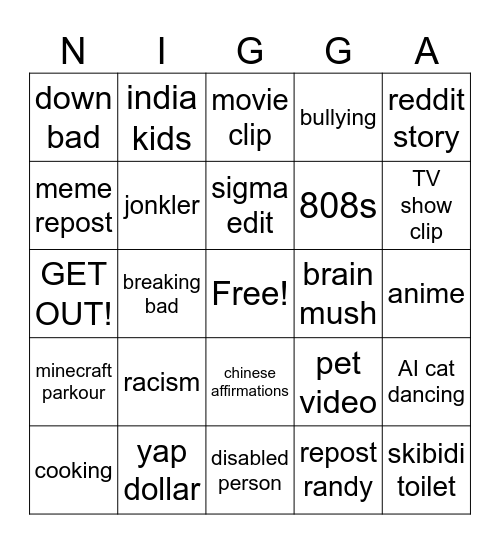 GYATT Bingo Card