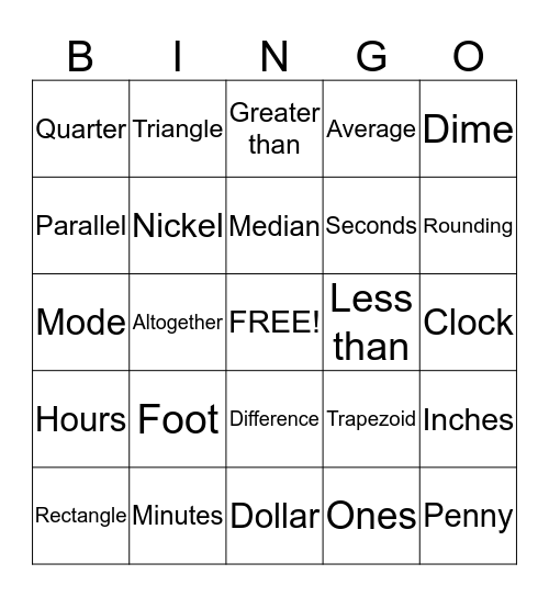 Yarussi's Math Masters Bingo Card