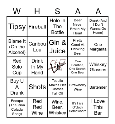 I'll Drink to that! Bingo Card
