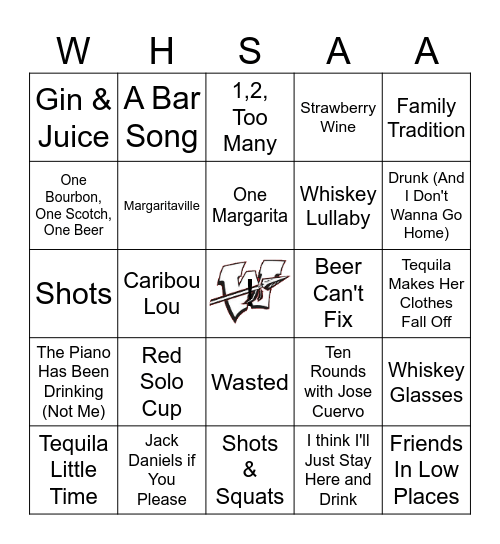 I'll Drink to that! Bingo Card