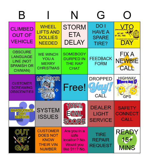 HOLIDAY RSA BINGO Card