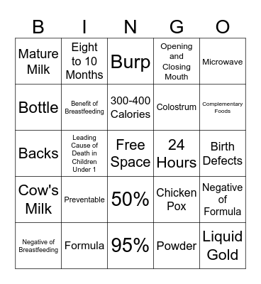 Birth-1st Yeat Bingo Card