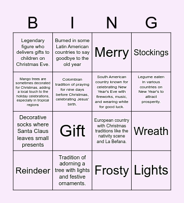 Christmas Bingo Card