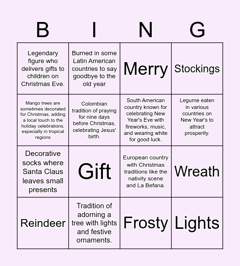 Christmas Bingo Card