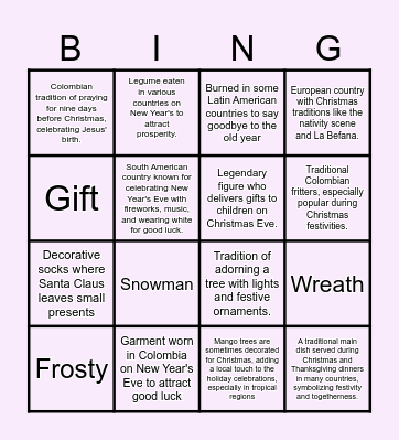 Christmas Bingo Card
