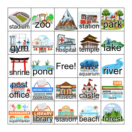 My Town (6th Grade) Bingo Card