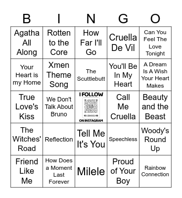 GAME THREE: DISNEY+ (A) Bingo Card