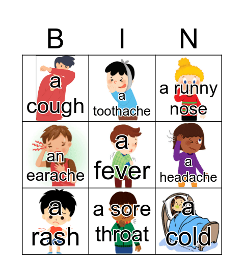 I have ______. Bingo Card