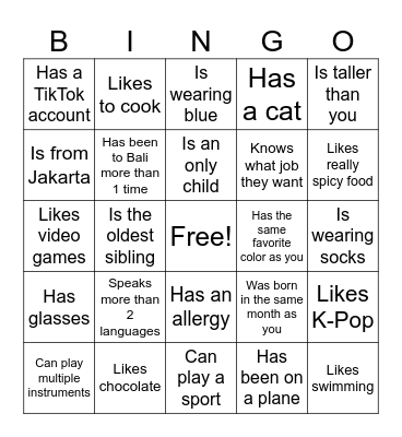 Icebreaker Bingo: Find Someone Who Bingo Card