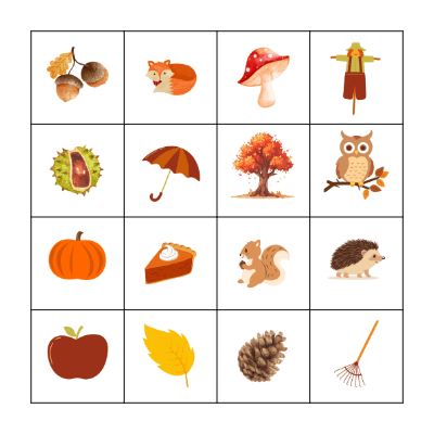 Autumn Bingo Card