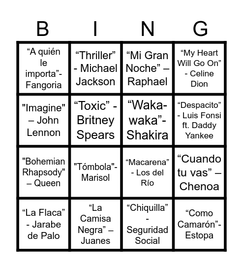 PACHA BINGO Card