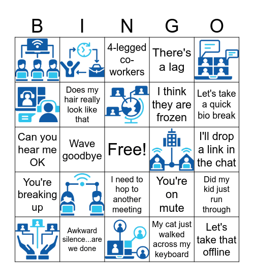ILW Remote Workforce Bingo Card