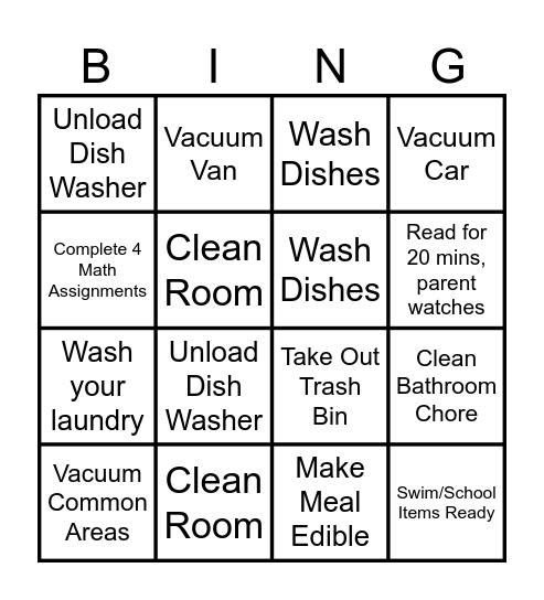 November Week 3 Bingo Card