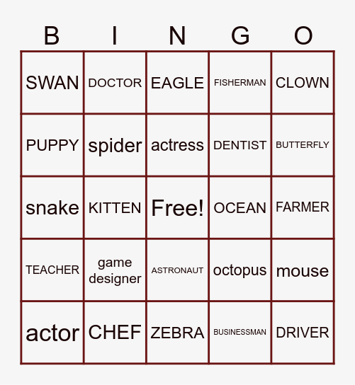 4th grade Bingo Card