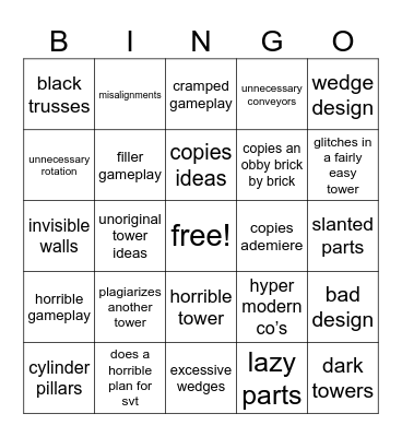 svt bingo Card