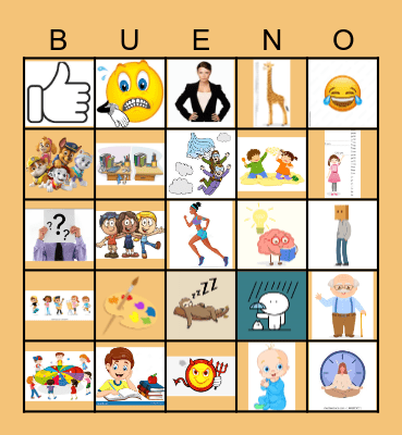 1B Adjetivos Bingo Card
