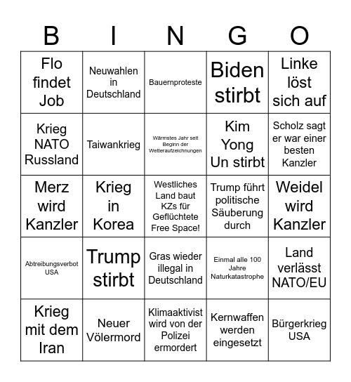 2025 Bingo Card