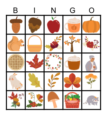 Fall Bingo Card