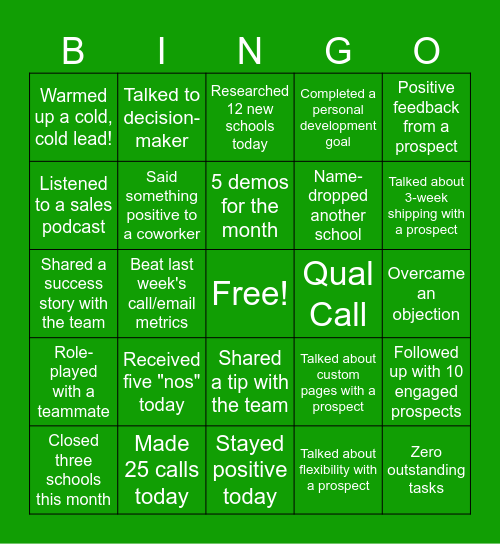 Treering Bookin' Bingo Card