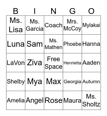 Bingo Card