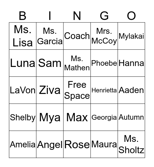 Bingo Card