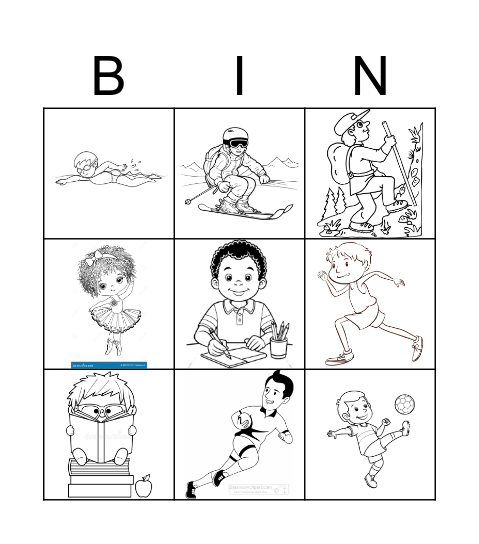 ACTIVITIES Bingo Card