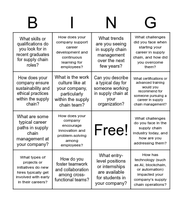 SCMA EXPO BINGO Card