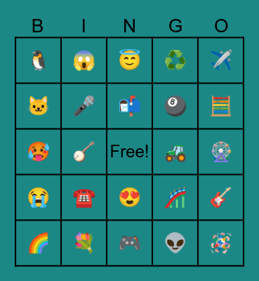 Emoji Bingo Card