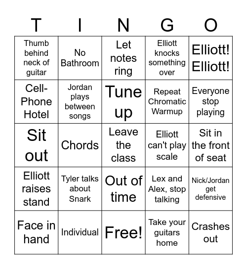 🎸Martingo🎸 Bingo Card