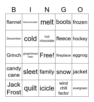 TPS Holiday Party 2024 Bingo Card
