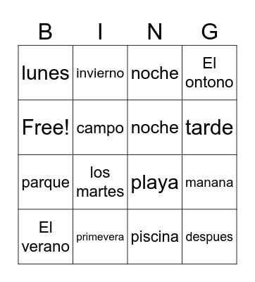 I need a win Bingo Card