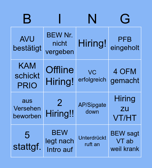 SpaceCem Bingo ❤ Bingo Card