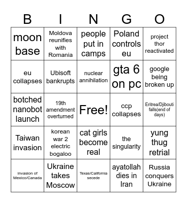2024-2028 bingo Card