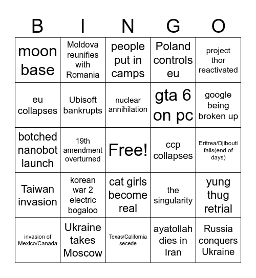 2024-2028 bingo Card