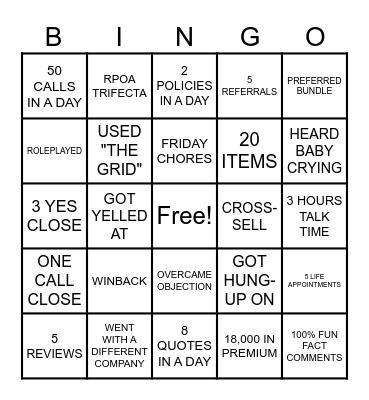 NOVEBER OFFICE BINGO Card