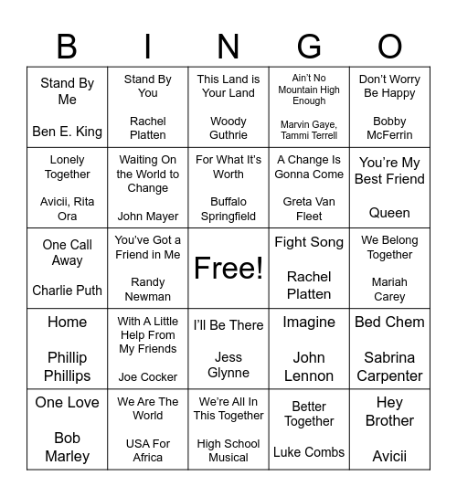 No More Political Ads Bingo Card