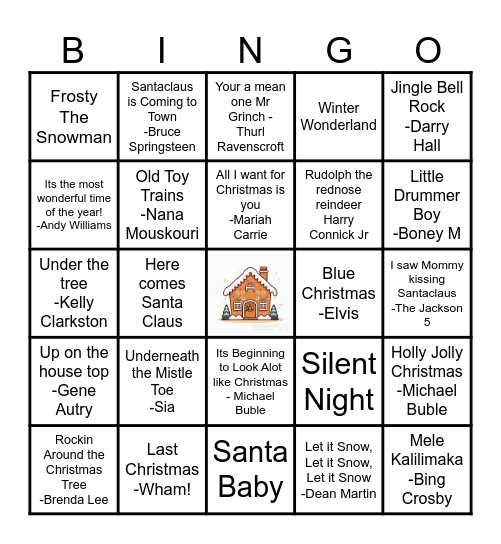 Christmas Bingo Card
