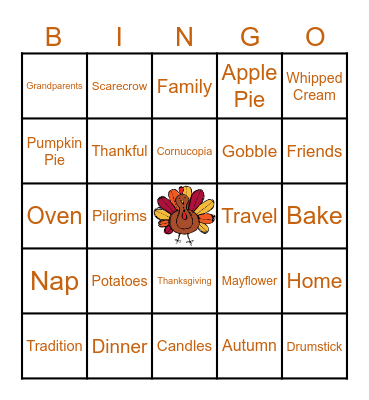 Thanksgiving Bingo Card