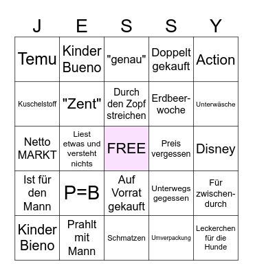 Jessy v3 Bingo Card