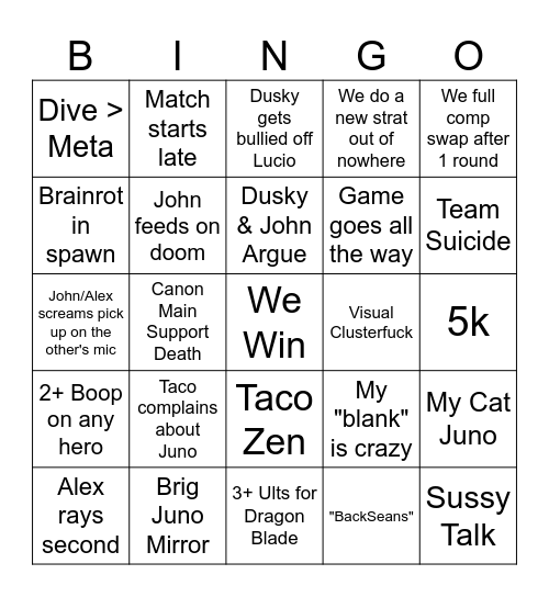 Academy Green Bingo Card