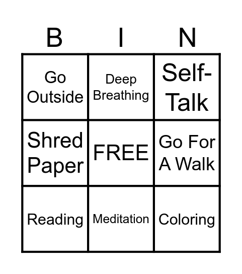 "Coping" to Win Bingo! Bingo Card