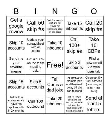 Bingo Card