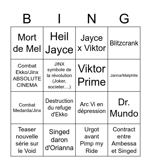 BINGO ARCANE Bingo Card