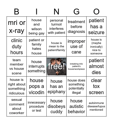 House MD Bingo Card