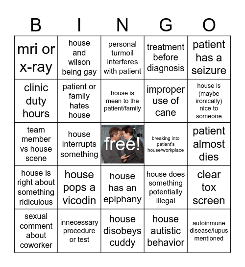 House MD Bingo Card