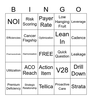 Intermountain Finance Bingo Card